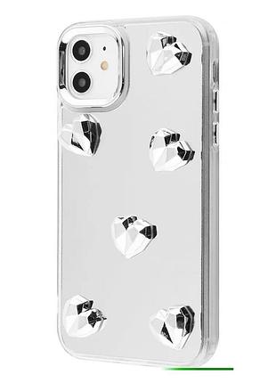 Чохол mirror shine case iphone 14 pro (hearts) 57520 57520* 57520