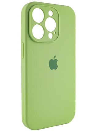 Чохол silicone case full camera protective (aa) для apple iphone 13 pro max (6.7") (мятний / mint)* 2