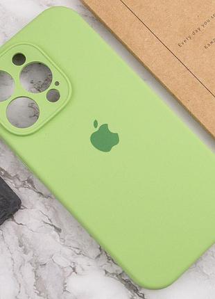Чохол silicone case full camera protective (aa) для apple iphone 13 pro max (6.7") (мятний / mint)* 5