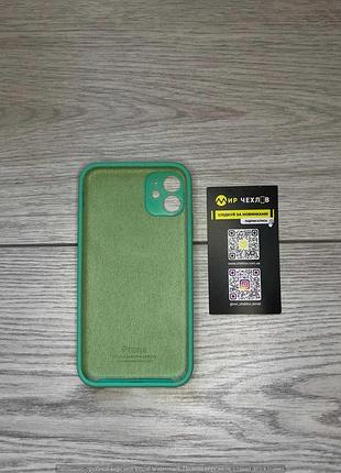 Чехол silicone case square full camera protective (aa) для apple iphone 11 (6.1") (зеленый / spearmint) 40234 2