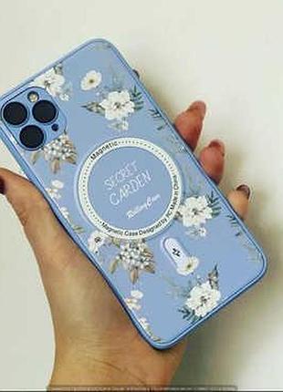 Tpu+pc чехол secret garden with magsafe для apple iphone 12 pro (6.1") (lilac) 58013