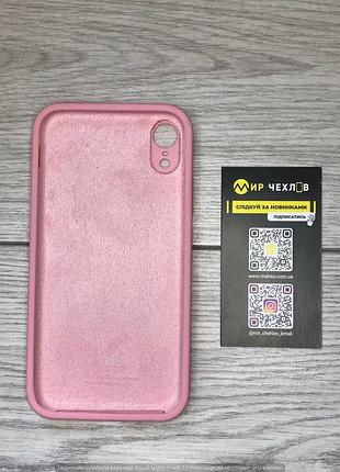 Чохол silicone case square full camera protective (aa) для apple iphone xr (6.1") (рожевий / light pink) 40233* 40233 2