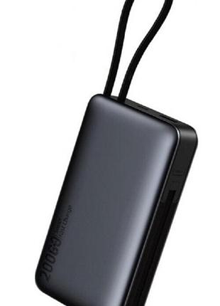Умб power bank wuw tugi y65 20000mah pd65w с кабелями type-c /lighting (черный) 63463