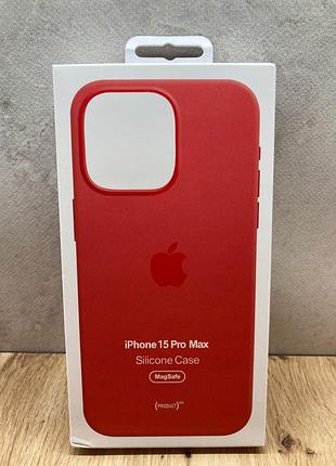 Silicone case with animation & magsafe iphone 15 pro max (1:1 original), guava