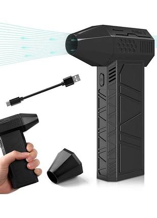 Турбовентилятор turbo jet x3 130000 rpm аккумуляторный турбинный вентилятор 3000mah, 52м