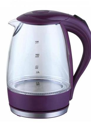 Чайник электрический kingberg 1.7 л kb-2029 2200 вт, фиолетовый