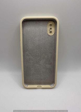 Чохол silicone case square full camera protective (aa) для apple iphone xs (5.8") (бежевый / antigue white) 40231* 2