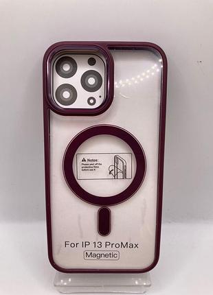 Color clear case with magsafe — iphone 13 pro max plum red 776873