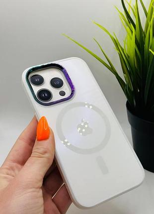 Чохол tpu+glass sapphire mag evo case для apple iphone 14 pro (6.1") (white) 63636 63636* 63636