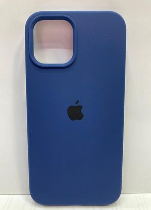 Чохол silicone case full protective (aa) для apple iphone 12 pro max (6.7") (синій / deep navy) 38663