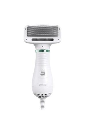 Пылесос фен-гребешок для шерсти собак и кошек pet grooming dryer wn-10 белая