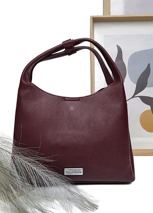 Кожаная бордовая сумка арт.s98298 winered safenta (китай)