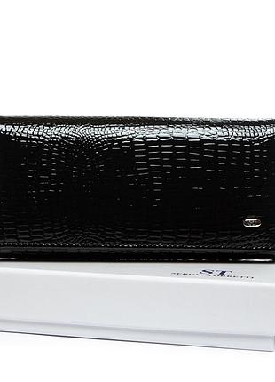 Кошелек женский натуральная кожа черный арт.w1-v-2 black st (китай)
