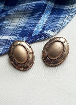 Модные 80-е! винтажные клипсы, эффектные, овальные, стильные, винтаж