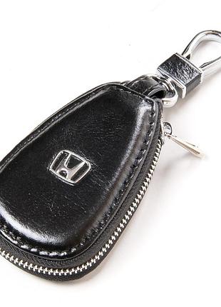 Автоключница натуральная кожа черный арт.f633 honda (китай)
