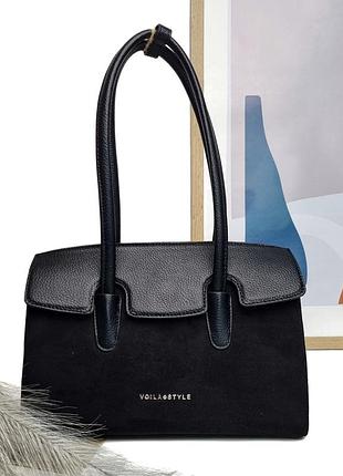 Модная сумка экокожа черный арт.58315022 black voila (україна)