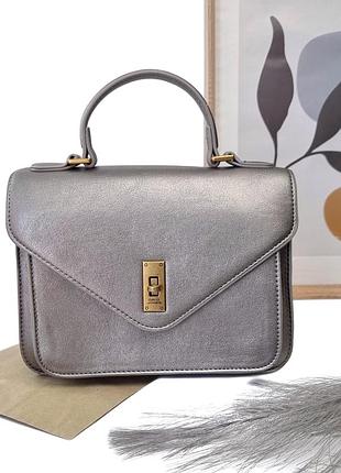 Женская сумка через плечо кросс-боди экокожа серебристый арт.cm7520 silver davidjones франція