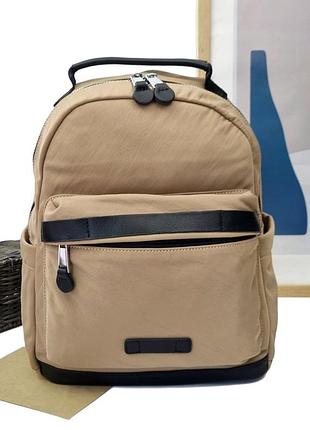 Стильный рюкзак полиэстер бежевый арт.9165 beige vivaverba україна - (китай)