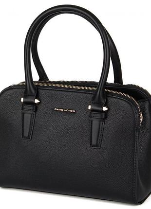 Сумка жіноча з двома ручками екошкіра чорний арт.cm6827 black davidjones франція
