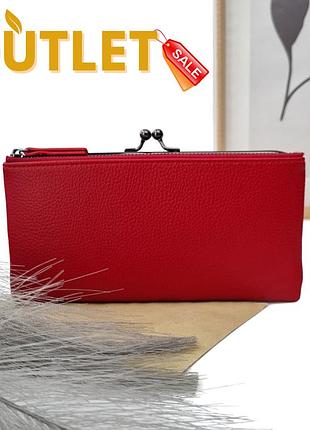 Женский кошелек искусственная кожа красный арт.h96002 red (бр) saralyn (китай)
