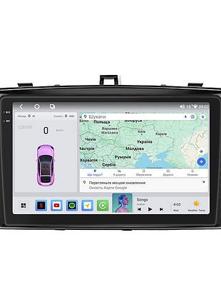 Штатная магнитола lesko для toyota avensis iii 2008-2011 экран 9" 4/64 qled carplay 4g wi-fi gps 360 prime