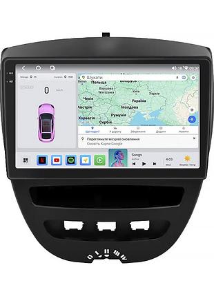 Штатная магнитола lesko для toyota aygo i рестайлинг 2 2012-2014 10" 4/64 qled carplay 4g wi-fi gps 360 prime