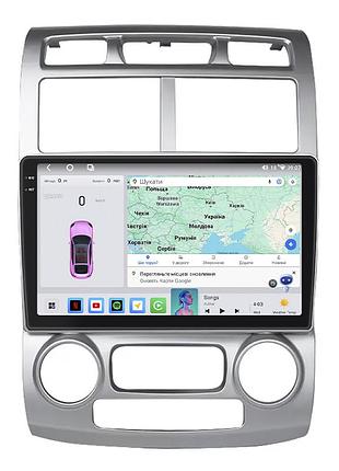 Магнитола lesko для kia sportage ii 2004-2008г 9" 4/64 qled carplay 4g wi-fi gps 360 prime спортаж