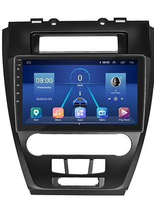 Штатна магнітола 10" lesko для ford fusion i 2002-2005 6/128gb 4g wi-fi gps top форд