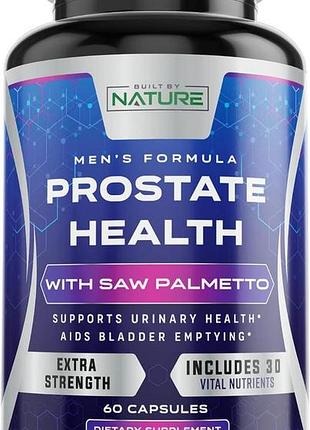 Добавка премиум-класса для здоровья простаты built by nature prostate health 60 капсул