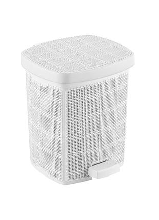 Контейнер для сміття з педаллю 12 л akay plastik jute (ak606)