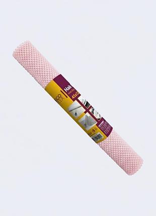 Протиковзкий килимок для ванної кімнати decobella 45x125 см гума, рожевий 25120