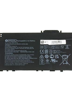 Оригинальная батарея для ноутбука hp pp03xl pavilion 13-bb 14-dv 15-eh 11.55v 3560mah 43.3wh