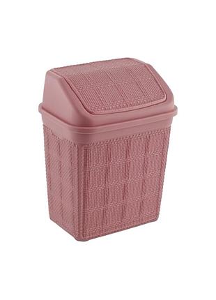 Контейнер для мусора с педалью 6,5л akay plastik jute (ak586)
