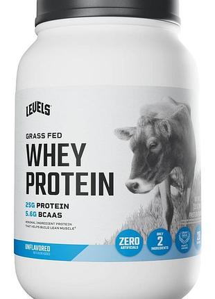 Добавка премиум-класса сывороточный протеин травяного откорма levels grass fed whey protein powder 908 г