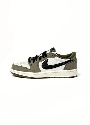 Nike air jordan retro 1 medium olive кроссовки