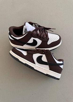 Стильні жіночі кросівки nike sb dunk next nature mocha темно-коричневі