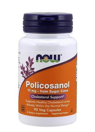 Спеціальний продукт now policosanol 10 mg veg capsules 90 капсул (4384301226)