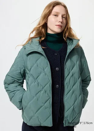 Куртка стеганая uniqlo puffertech с капюшоном