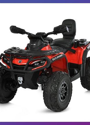 Детский электроквадроцикл на аккумуляторе bambi racer m 6080 с пультом радиоуправления для детей 3-8 лет красный