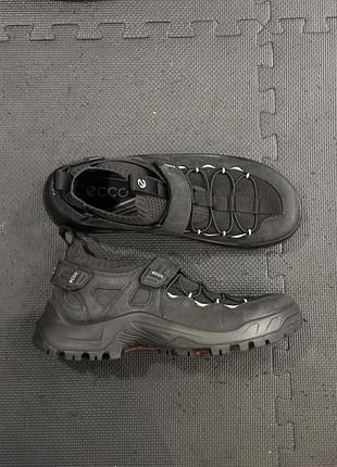 Ecco offroad m - черные мужские кожаные кроссовки сандалии - zm5906 82233451094 - original сток (без коробки)