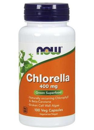 Спеціальний продукт now chlorella 400 mg 100 капсул (4384302579)