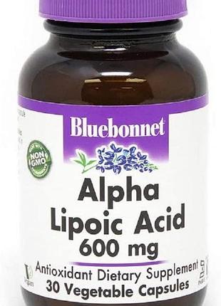 Спеціальний продукт bluebonnet nutrition alpha lipoic acid 600 мг 30 капсул (4384302955)