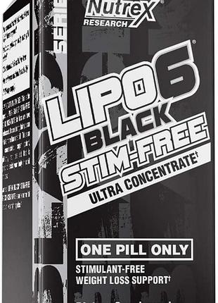 Жиросжигатель nutrex lipo 6 black stim-free 60 капсул (4384303495)