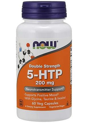 Аминокислота now 5-htp double strength 200 mg veg capsules 60 капсул (4384302457)