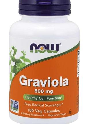 Спеціальний продукт now graviola 500 mg veg capsules 100 капсул (4384302728)