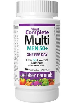 Витамины webber naturals most complete multi for men 50+ 90 капсул