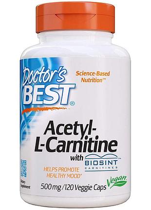 Жироспалювач doctor's best acetyl-l-carnitine 120 капсул (4384302044)
