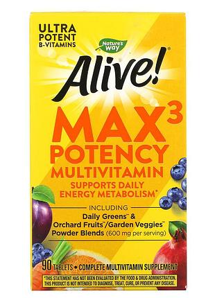 Nature's way alive max3 daily multivitamin 90 таблеток (4384304197)