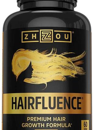 Zhou nutrition hairfluence premium hair growth formula 60 кап (4384303951)
