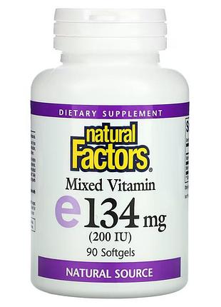 Natural factors vitamin e with mixed tocopherols 90 капсул (4384304566)